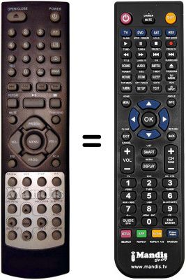 T&eacute;l&eacute;commande &eacute;quivalente DVD-DX7800