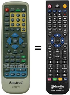 T&eacute;l&eacute;commande &eacute;quivalente REMCON716