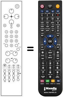 Télécommande équivalente RC1543-1541