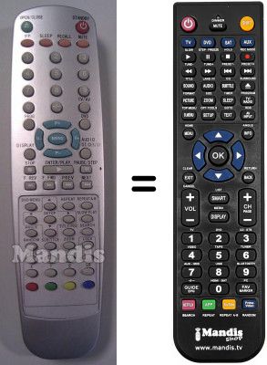 Télécommande équivalente Denver TFD-1901