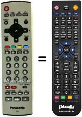 Télécommande équivalente Panasonic TX-20LA2F Télécommande équivalente Panasonic TX-20LA2F