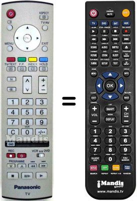 Télécommande équivalente Panasonic TX-20LB5F Télécommande équivalente Panasonic TX-20LB5F