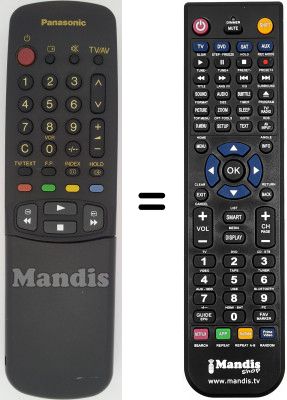 Télécommande équivalente Panasonic TX-21AD3F Télécommande équivalente Panasonic TX-21AD3F