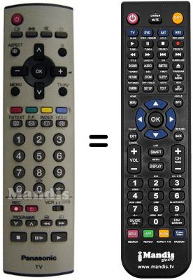 Télécommande équivalente Panasonic TX-21PZ1D Télécommande équivalente Panasonic TX-21PZ1D