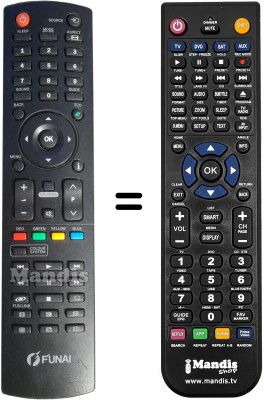 T&eacute;l&eacute;commande &eacute;quivalente Funai LT850-M22