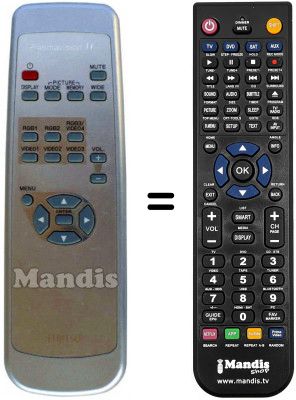 T&eacute;l&eacute;commande &eacute;quivalente Fujitsu P42HHS10ES