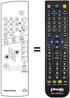 Télécommande équivalente REMCON1305 Télécommande équivalente REMCON1305