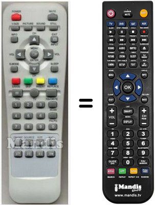 Télécommande équivalente Hyundai PASR42E00D Télécommande équivalente Hyundai PASR42E00D