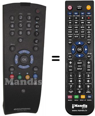 Télécommande équivalente Saba TELE PILOT 760S