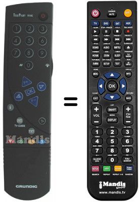 Télécommande équivalente Grundig SE7230