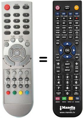 Télécommande équivalente NordMende 08011272