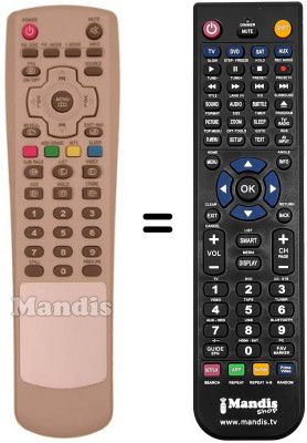 Télécommande équivalente Hyundai HPTO4242 Télécommande équivalente Hyundai HPTO4242