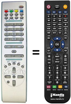 Télécommande équivalente REMCON239 Télécommande équivalente REMCON239