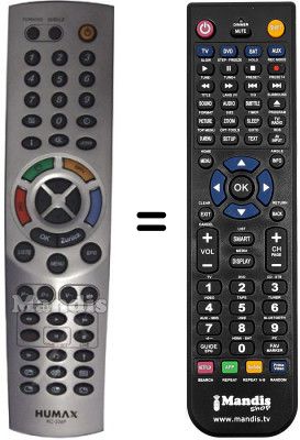 Télécommande équivalente RC536P