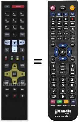 T&eacute;l&eacute;commande &eacute;quivalente RC671