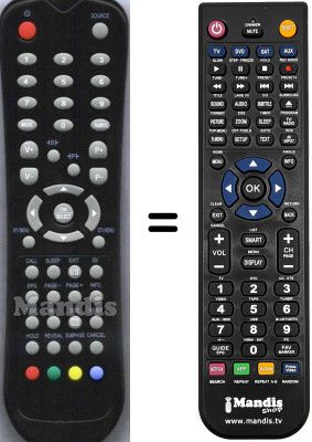 Télécommande équivalente NordMende N1403CD Télécommande équivalente NordMende N1403CD