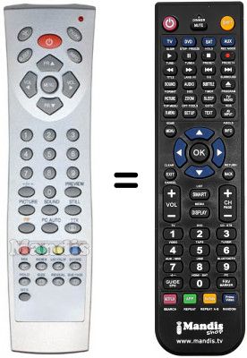 Télécommande équivalente Daewoo LCD 32NET