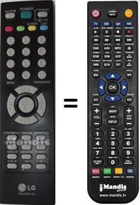 Télécommande équivalente LG MKJ33981404