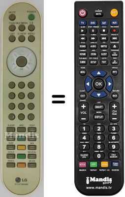 Télécommande équivalente LG RZ48SZ40RB Télécommande équivalente LG RZ48SZ40RB