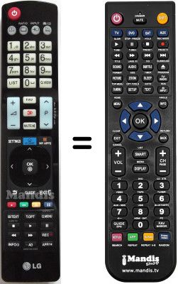 Télécommande équivalente LG 60LM620S Télécommande équivalente LG 60LM620S