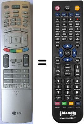 T&eacute;l&eacute;commande &eacute;quivalente LG 50PB65