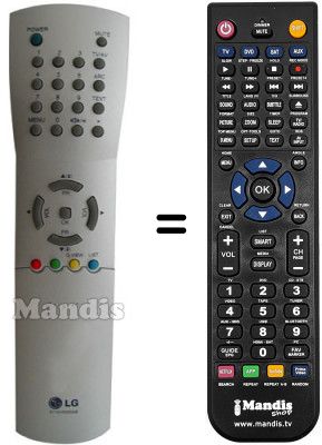 Télécommande équivalente LG CE-21S18ET Télécommande équivalente LG CE-21S18ET