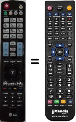 Télécommande équivalente LG AKB72914029 Télécommande équivalente LG AKB72914029