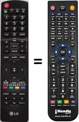 T&eacute;l&eacute;commande &eacute;quivalente LG 32LD450-ZA