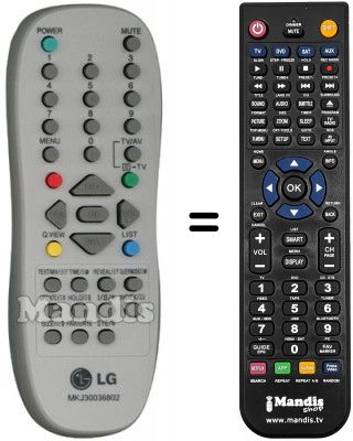Télécommande équivalente LG MKJ30036802