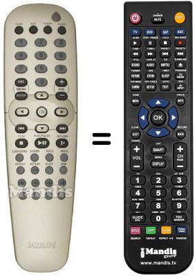 Télécommande équivalente Philips LX800SA Télécommande équivalente Philips LX800SA