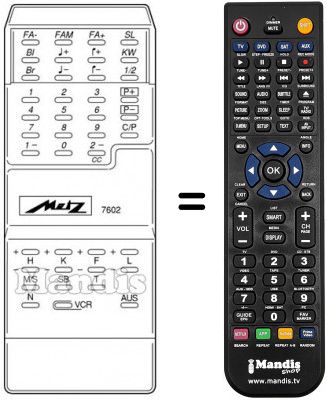 Télécommande équivalente Metz MECATRON 7602