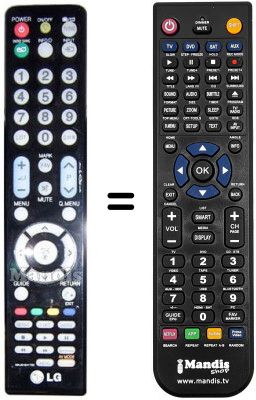 Télécommande équivalente MKJ61641702