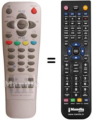 Télécommande équivalente Sinudyne 17350