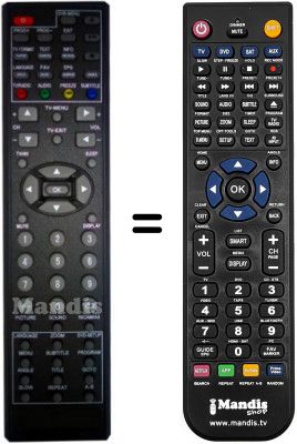 T&eacute;l&eacute;commande &eacute;quivalente Marca Canaria K LCD 3230