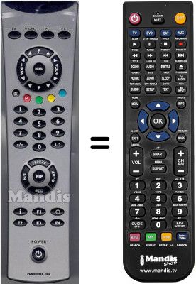 T&eacute;l&eacute;commande &eacute;quivalente Medion MD34598