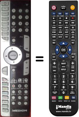 T&eacute;l&eacute;commande &eacute;quivalente Medion MD82533