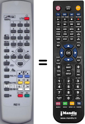 Télécommande équivalente Metz 82TE97100HT