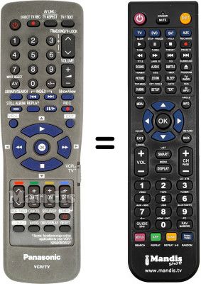 Télécommande équivalente Panasonic NV-FJ626EC-NS