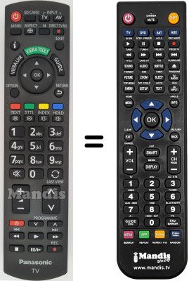 T&eacute;l&eacute;commande &eacute;quivalente Panasonic TX-32LZD80