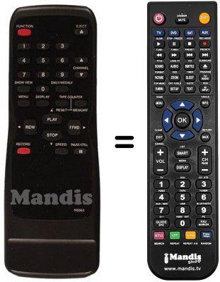 T&eacute;l&eacute;commande &eacute;quivalente Funai 19A-214