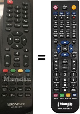 Télécommande équivalente RCTZSUN92