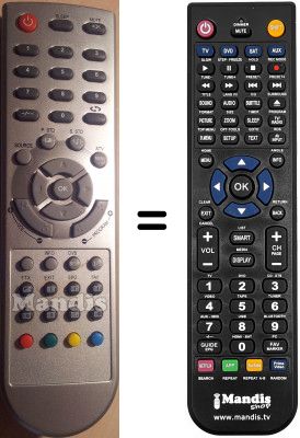 Télécommande équivalente NordMende HOFO7J026GPD5