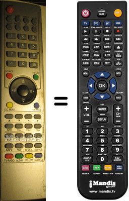 Télécommande équivalente NordMende N4204PD