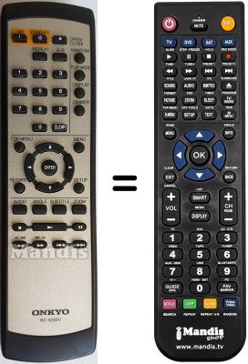 Télécommande équivalente RC523DV