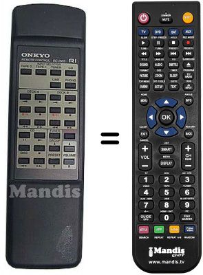 Télécommande équivalente RC286S