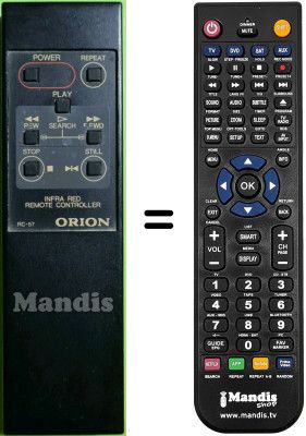 Télécommande équivalente RC57