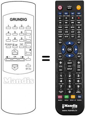Télécommande équivalente Grundig T51-3035TEXT