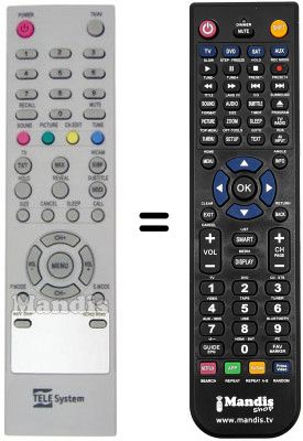 T&eacute;l&eacute;commande &eacute;quivalente Telesystem TS19WIDE
