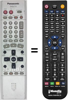 Télécommande équivalente Grundig EUR7615KPO Télécommande équivalente Grundig EUR7615KPO