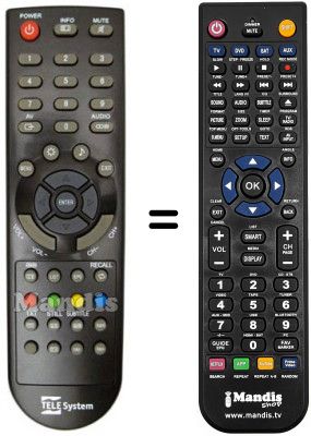 T&eacute;l&eacute;commande &eacute;quivalente Telesystem PALCO24 / L07 FULL HD